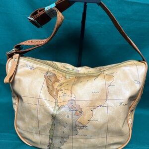 Alviero Martini Map Print Shoulder Bag